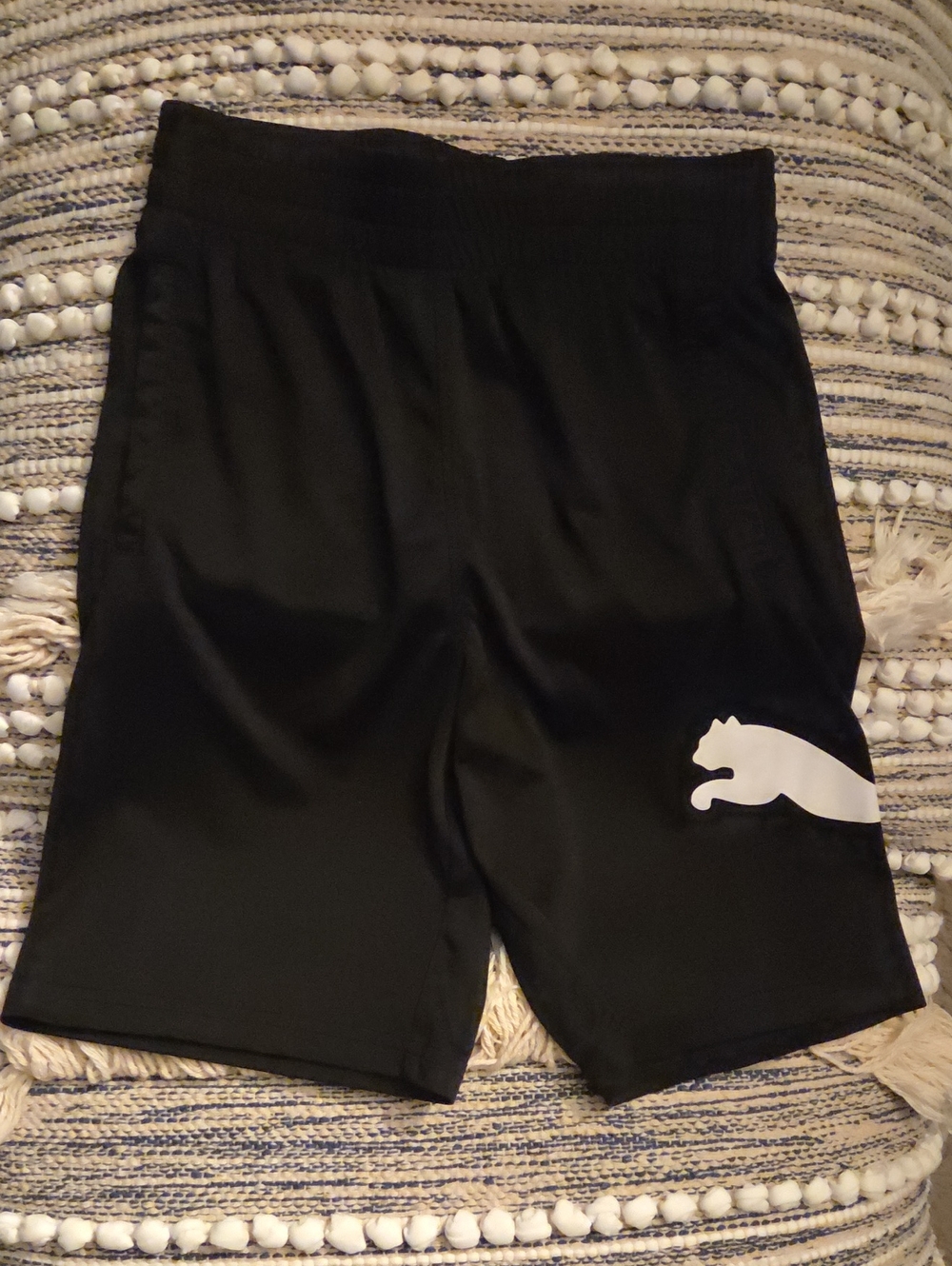 Puma Black Kids' Logo Athletic Shorts